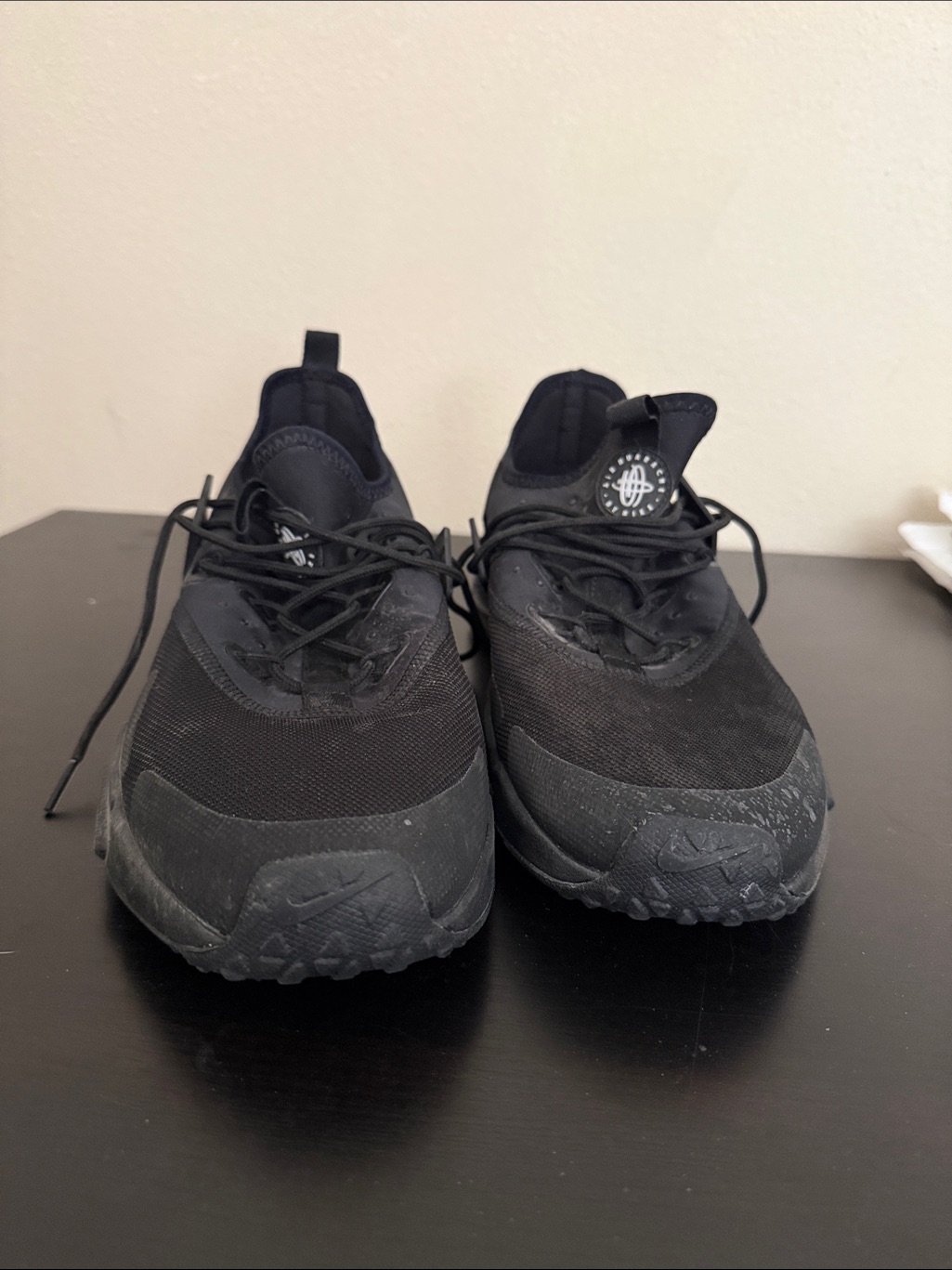 Nike Air Huarache Black Low-Top Lace-Up Sneakers Size 12